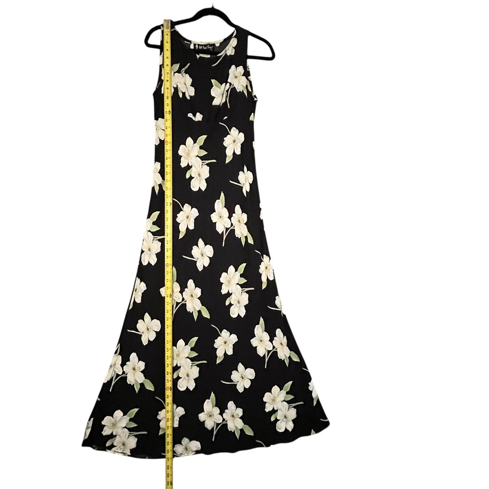 Vintage All That Jazz Dress Jr Sz 9/10‎  Whimsigoth Black Floral Fairy 90s Y2K - Picture 3 of 10